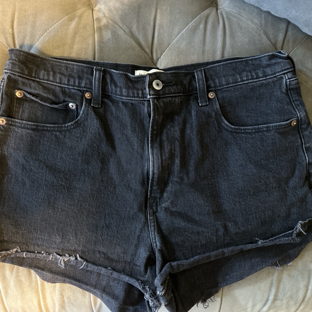 Abercrombie & Fitch Black Denim Shorts